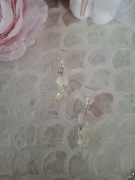 Kolczyki handmade srebro z naturalnych kamieni topaz cytryn