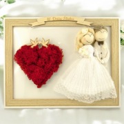 Ramka Para Młoda Makrama Chrobotek Ślub