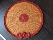 Serweta na szydełku zdobiona dekoracja wnętrz 