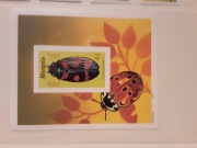 Mongolia 1991 Mi blok 169 CIĘTY blok  owady   piękna idealna pozyzja