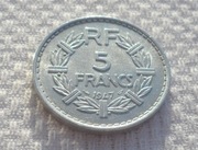 Francja IV. Republika 5 franków francs 1947 KM# 888b Ładny stan