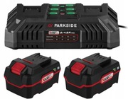 Podwójna ładowarka akumulatorów PARKSIDE PDSLG 20 B12x4,5A + aku 2x4Ah