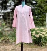 Tunika indyjska M 38 różowa róż bawełna orient boho hippie kurta kameez