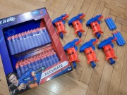 Zestaw Nerf z 6 pistoletami i ponad 100 strzałkami POWYSTAWOWY