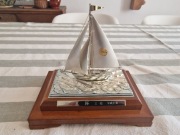 Model żaglowca ze srebra 925 Japoński złotnika Takehiko Seki.