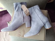 Botki damskie zamsz buty kolor jasnoniebieski firma H&M rozmiar 40