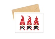 Pocztówka świąteczna gnomy