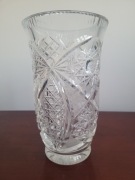 Duży wazon z kryształu PRL Vintage