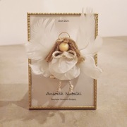 BOHO Aniołek w Ramce A5 z Personalizacją: Prezent na Chrzest, Komunię Św.