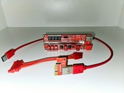Riser V013-PRO PCI-E 1x-16x USB3.0 kopanie kryptowalut, adapter, karta GPU