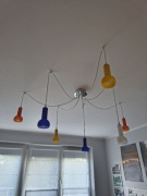 Lampa młodzieżowa pająk 7 kolorowych kloszy