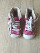 Różowe trampki dla dziewczynki wyższe buty dziecięce sznurowane Lemigo 22