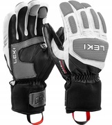 Rękawice narciarskie skórzane LEKI GRIFFIN PRO 3D Trigger biało/czarne 8,5