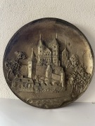 Obraz z brązu ikona ponad 2 kg ! Zamek brąz rzeźba nie mosiądz miedź