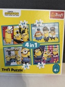 Puzzle układanka 4w1 zestaw Minionki Minions Trefl