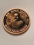 Piłsudski. Miedź fi 27 mm. Gyges