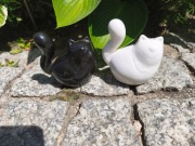 Komplet solniczka i pieprzniczka KOTKI  Ceramiczne retro koty ceramika