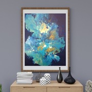 Obraz abstrakcyjny niebieski 