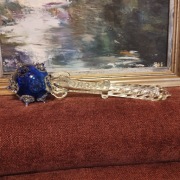 Szklana buława PRL murano design vintage antyk staroć