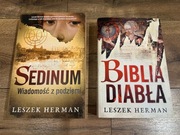 "Sedinum" + "Biblia diabła" - Leszek Herman - super stan, TANIO