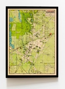 Stary plan OLSZTYN ALLENSTEIN 1940r. 70x50 cm