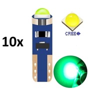 10x ŻARÓWKA T5 CREE ZIELONA W1.2W ZAPALNICZKA DESKA ROZDZIELCZA