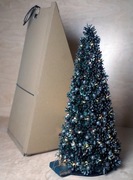 Choinka z szyszek ze światełkami, dekoracja stołu, rękodzieło