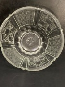 Szklana bogato zdobiona miska antyczna lata 50 