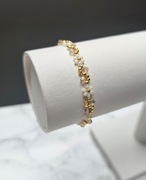 Pleciona bransoletka kwiatki