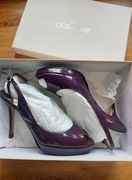 Jimmy Choo fioletowe skorzane czolenka 36