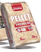 Pellet drzewny Poltarex premium sosnowy WYDAJNY 6MM 5KW/KG 15KG