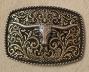 Klamra Sprzączka fo paska myśliwskiego Hodowcy Bydła Farmera. Buhaj Rodeo.