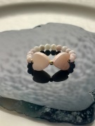 Kamienie naturalne Opal różowy Pierścionek regulowany 