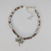 Bransoletka handmade z połyskujących koralików 