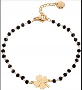 Bransoletka z koniczyną ze stali chirurgicznej