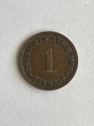 Niemcy 1 pfennig 1908 D rok