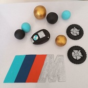 Bmw na tort opony cukrowe dekoracje 