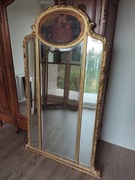 Lustro francuskie,  antyczne w drewnianej ramie