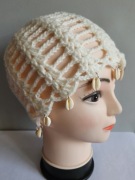 WIOSENNY HIT ażurowa czapka  BOHO na szydełku