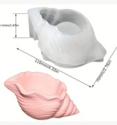 MUSZLA Swiecznik forma silikonowa 11*6.5*4.8 do Odlewów Zywic Gipsu Betonu 