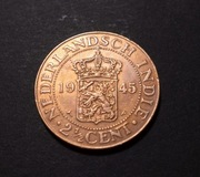 Indie Holenderskie 2,5 cent 1945