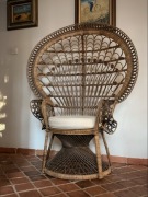Fotel z naturalnego rattanu z Indonezji