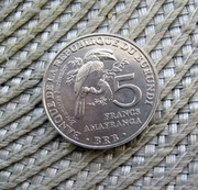 Burundi 5 Franków 2014r - Dzioborożec