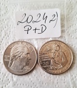 25 cent USA z serii Amerykańskie kobiety Zitkala - Sa 2 szt (PD)
