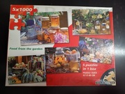 Stare puzzle WILD HORSE zestaw 4 x 1000 el. martwa natura kwiaty