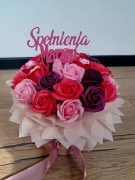 Flowerboks kwiaty mydlane/ urodziny/ Dzień Kobiet/ Dzień Mamy 