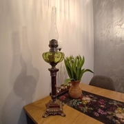 DUŻA FRANCUSKA ZABYTKOWA LAMPA NAFTOWA  A 161