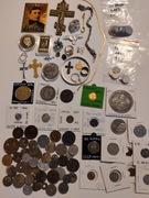 zestaw wykopki monet - sygnet - medale - biżuteria - krzyże - kamienie