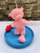 Świeczka sojowa miś Prezent na Dzień Babci i Walentynki