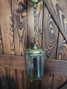 Lampa wisząca latarenka mosiądz Vintage